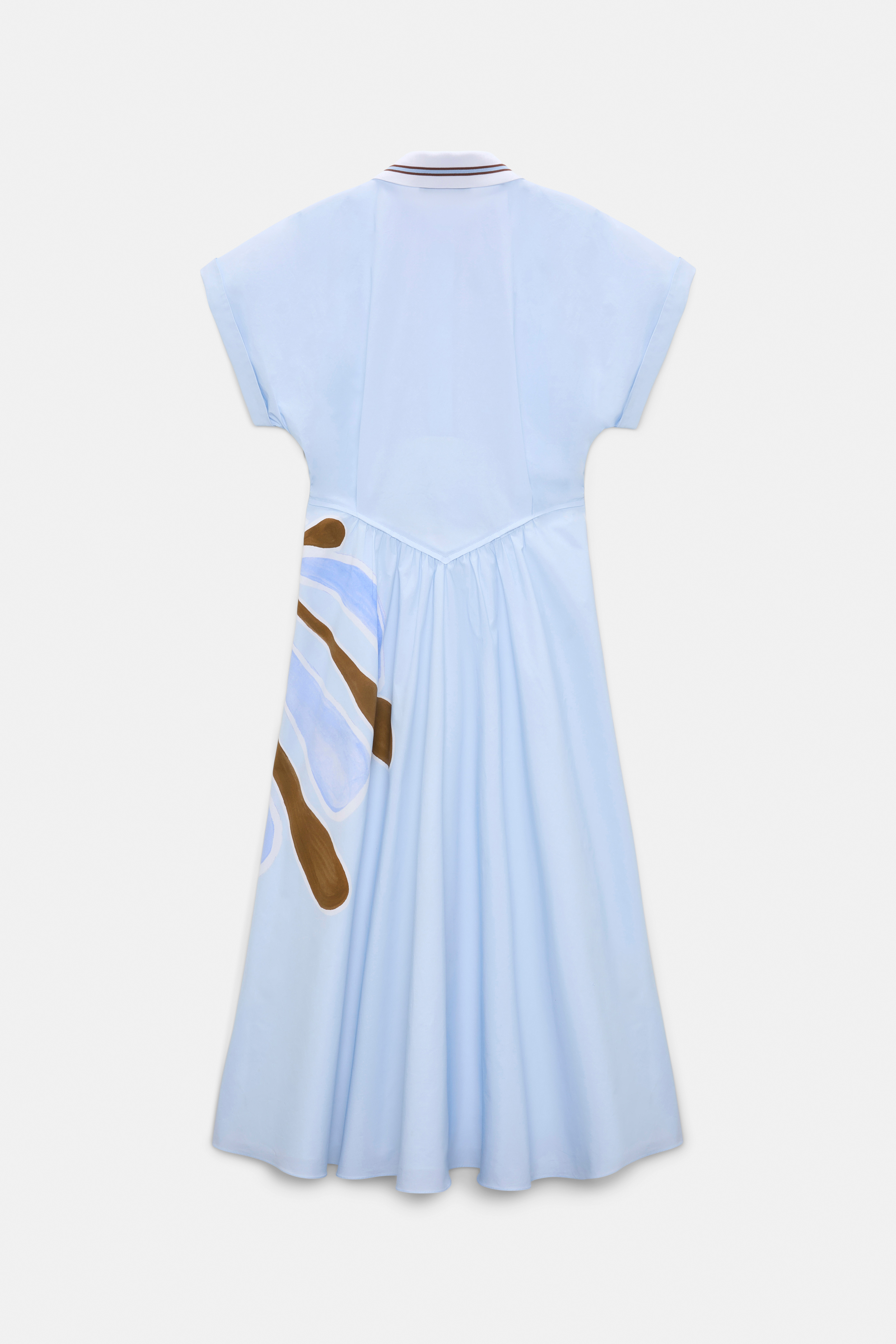 Dorothee Schumacher Printed cotton poplin dress dream flower blue